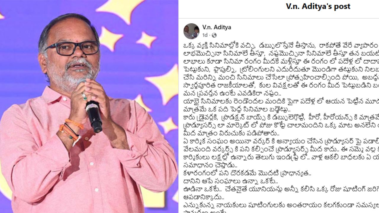 V.N.Adithya: సినీ సమ్మెపై డైరెక్టర్ హెచ్చరిక.. మాట వినకపోతే అడుక్కు తింటారంటూ!