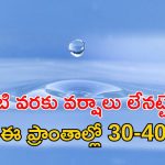 Weather News: అప్పటి వరకు నో రెయిన్.. కానీ ఈ ప్రాంతాల్లో 30 నుంచి 40 కిమీల వేగంతో..!