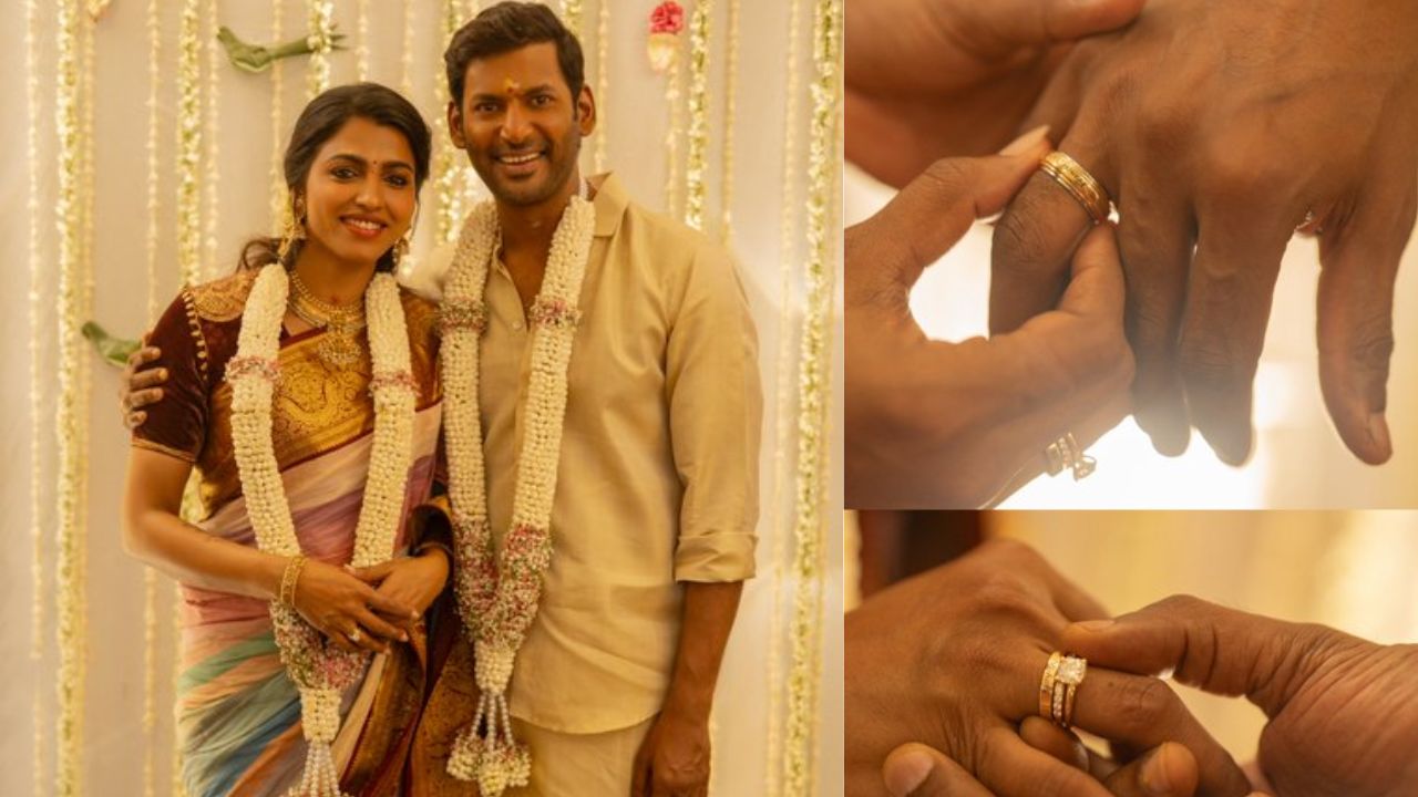 Vishal Sai Dhanshika: ఘనంగా సాయి ధన్సికతో హీరో విశాల్ ఎంగేజ్మెంట్.. ఫోటోలు వైరల్!