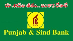 JOBS: పంజాబ్ అండ్ సింధ్ బ్యాంక్‌లో భారీగా పోస్టులు.. భారీ వేతనం.. 2 రోజులే గడువు