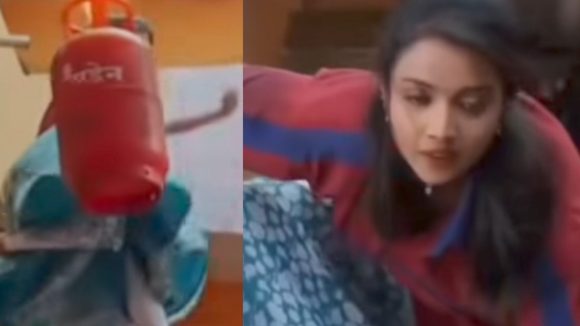 Telugu Serial : గ్యాస్ బండ పట్టుకొని.. ఐదో అంతస్తు మీద నుంచి జంప్.. అయినా ఏం కాలేదు.. ఇదెక్కడి సీరియల్ మామా!