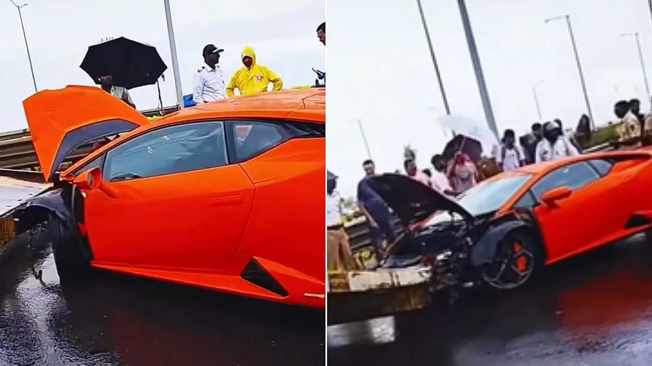 Lamborghini Crash: రూ.9 కోట్ల కారు ఫసక్.. డివైడర్‌ను ఢీకొని పప్పుచారు, ఎక్కడంటే?