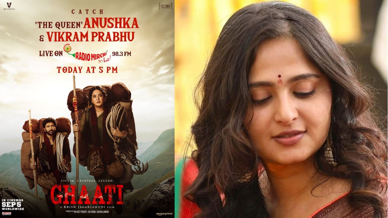 actress Anushka Shetty to visit radio mirchi for ghaati film promotion