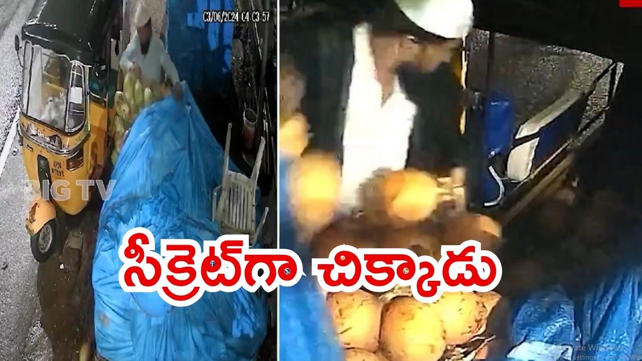 Hyderabad News: హైదరాబాద్‌ సిటీలో కొబ్బరికాయల దొంగ.. ఆటోడ్రైవర్ అర్థరాత్రి, పగలు వ్యాపారం