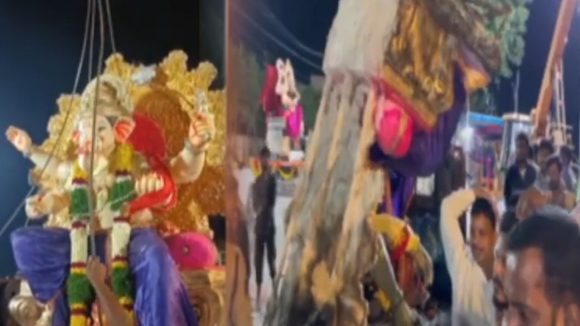 Hyderabad: వినాయకుడి నిమజ్జనంలో అపశృుతి.. కిందపడిన విగ్రహాలు.. గాయపడిన భక్తులు