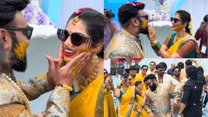 Subha shree -Ajay Mysore: నిర్మాత అజయ్ మైసూర్.. శుభశ్రీ హాల్ది వేడుకలు..ఫోటోలు వైరల్!
