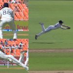 Nitish Kumar Reddy Catch: కళ్లు చెదిరే క్యాచ్ పట్టిన నితీశ్ కుమార్..గాల్లోకి ఎగిరి మ‌రీ