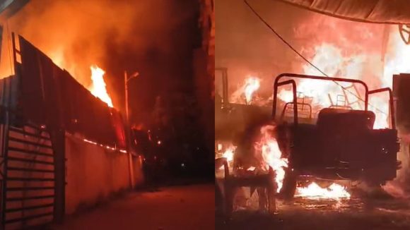 Hyderabad News: హైదరాబాద్ పాతబస్తీలో భారీ అగ్నిప్రమాదం.. తగలబడిన గోడౌన్, భారీ నష్టం