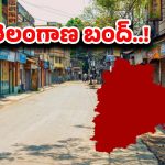 Telangana Bandh: నేడు తెలంగాణ మొత్తం బంద్‌..! కారణం ఏంటంటే..