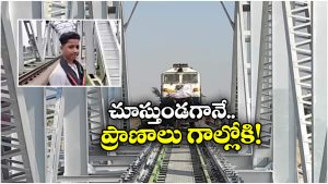 Watch Video: రైల్వే ట్రాక్ మీద రీల్స్.. దూసుకొచ్చిన రైలు, గాల్లోకి ఎగిరిపడ్డ యువకుడు!