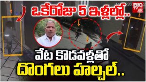 Robbery: మారణాయుధాలతో దొంగల హల్‌చల్.. ఒకేసారి ఐదు ఇళ్లల్లో చోరీ..