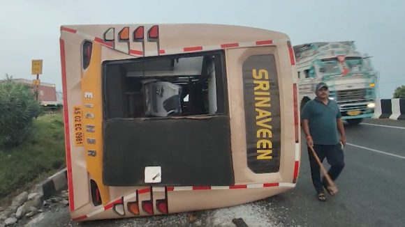 Nellore Bus Accident: నెల్లూరులో బ‌స్సు బోల్తా.. స్పాట్‌లోనే 46 మంది