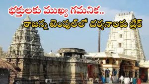 Vemulawada Temple: రాజన్న దర్శనాల్లో తాత్కాలిక మార్పులు.. రేపటి నుంచి భీమేశ్వరాలయంలో దర్శనాలు