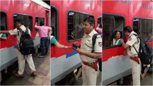 Watch Video: ప్రయాణీకురాలి ఫోన్ కొట్టేసిన రైల్వే పోలీసు.. ఆ తర్వాత ఏం జరిగిందంటే?
