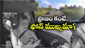 Viral Video: ఫోన్ చూస్తూ డ్రైవింగ్.. రెప్పపాటులో ఘోరం, ఈ వీడియో చూస్తే ఏమైపోతారో!