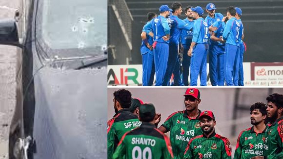 Afg vs Ban: కొంప‌ముంచిన ఆఫ్ఘనిస్తాన్.. బంగ్లా ప్లేయర్ల వాహనాలపై ఫ్యాన్స్ దాడి…!
