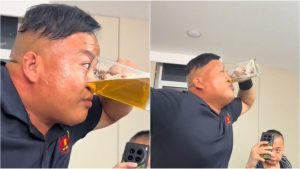 Nose Drinks Beer: ఓరి మీ దుంపలు తెగ.. ముక్కుతో బీరు తాగడం ఏంటి?