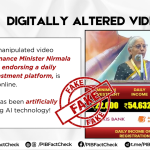 Fact Check: రోజుకు రూ.60 వేల ఆదాయం.. ఆర్థిక మంత్రి నిర్మలా సీతారామన్ పేరిట ఫేక్ వీడియో వైరల్