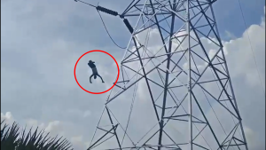 Shocking Video: పెళ్లి చేయాలని హైటెన్షన్ టవర్ ఎక్కిన యువకుడు.. కాపాడే ప్రయత్నంలో