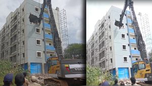 Hydra Demolishing: మియాపూర్‌లో హైడ్రా దూకుడు.. ఐదు అంతస్తులు చూస్తుండగానే నేలమట్టం