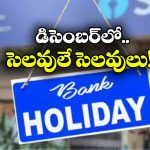 Bank Holidays: డిసెంబర్ లో సగానికి పైగా బ్యాంక్ హాలీడేస్, ఫుల్ లిస్ట్ ఇదే!
