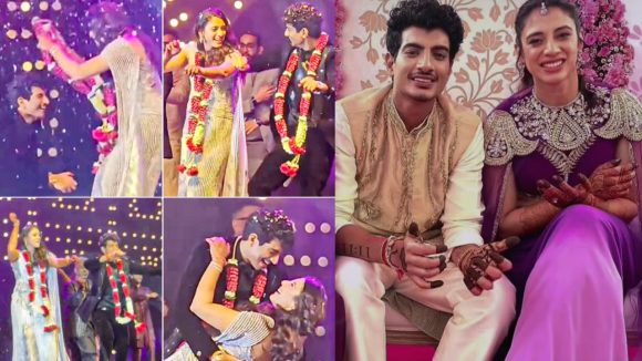 Smriti Mandhana Marriage: పూల దండ‌ల‌తో తీన్మార్ డాన్స్ ఇర‌గ‌దీసిన స్మృతి మందాన దంప‌తులు !