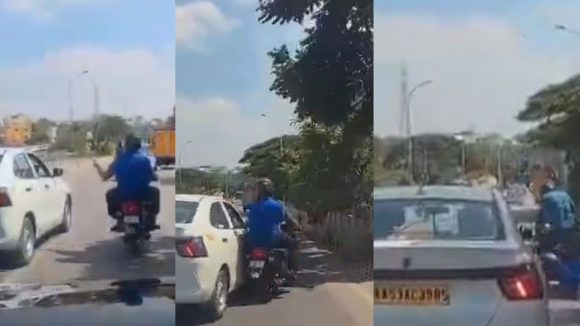 Argument In Bengaluru: బెంగళూరులో వాగ్వాదం తర్వాత ఉద్దేశపూర్వకంగా బైక్‌ను ఢీకొట్టిన క్యాబ్ డ్రైవర్.. వీడియో వైరల్