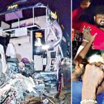 Nandyal Road Accident: నంద్యాల జిల్లాలో ఘోర రోడ్డు ప్రమాదం.. ట్రావెల్ బస్సు-రెండు లారీలు ఢీ
