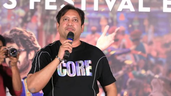 Raaja Saab Event: ప్రభాస్ ఈవెంట్ లో పవన్ కళ్యాణ్ డైలాగ్, ఎస్ కే ఎన్ ఏంటి ఇలా చేశాడు?