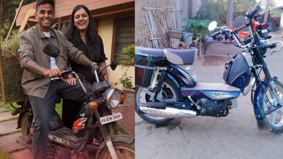 Surya kumar Yadav : TVS XL 100 కొన్న సూర్య‌..క్యూట్ ఫోటో వైర‌ల్‌