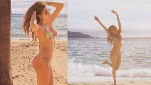 Geethika : బికినీలో అందాలతో కుర్రాళ్ళను ఉడికిస్తున్న అహింస హీరోయిన్.. బాపురే కష్టమే..