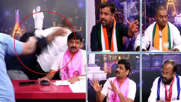 Congress Vs BJP: లైవ్‌లో పొట్టు పొట్టు కొట్టుకున్న కాంగ్రెస్, బీజేపీ లీడర్స్..