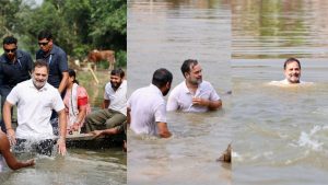Bihar Elections: చెరువులో ఈత కొడుతూ..  చేపలు పడుతూ.. రాహుల్ గాంధీ ప్రచారం!