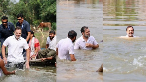 Bihar Elections: చెరువులో ఈత కొడుతూ..  చేపలు పడుతూ.. రాహుల్ గాంధీ ప్రచారం!