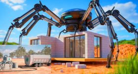 Spider Robot Construction: 24 గంటల్లో ఇల్లు కట్టేసే సాలీడు రోబోట్.. సిమెంట్‌తో కాదు వ్యర్థాలతోనే!