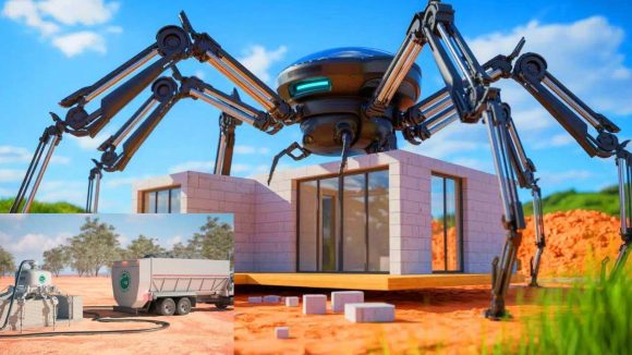 Spider Robot Construction: 24 గంటల్లో ఇల్లు కట్టేసే సాలీడు రోబోట్.. సిమెంట్‌తో కాదు వ్యర్థాలతోనే!