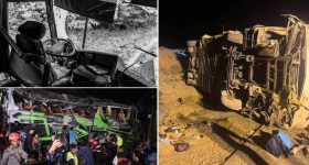 Bus Accident: కాంక్రీట్ నిర్మాణాన్ని ఢీకొన్న బస్సు.. స్పాట్‌లో 15 మంది మృతి, అర్ధరాత్రి తర్వాత ఘటన