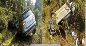 Karimnagar Accident: తెలంగాణాలో రోడ్ టెర్రర్.. రెండు కార్లు గాల్లో పల్టీలు కొట్టి..  స్పాట్ లో ఐదుగురు