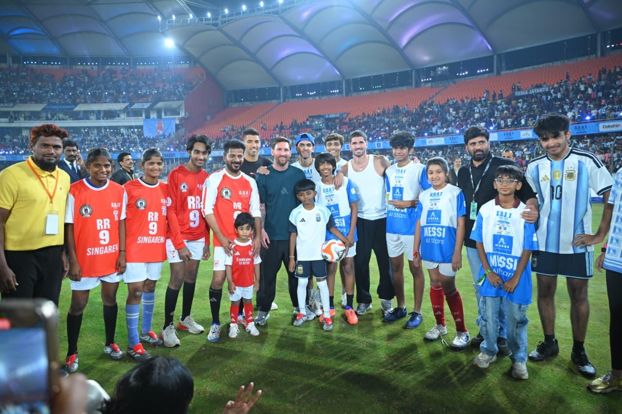 CM Revanth Reddy Vs Lionel Messi Photo Gallery