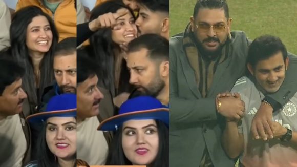 Ind vs SA 2nd T20I: స్టేడియంలో ల‌వ‌ర్స్ ముద్దులాట‌..గంభీర్ ను సంక‌లో పెట్టి, న‌లిపేసిన యువ‌రాజ్ !