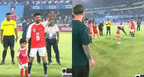 CM Revanth vs Lionel Messi: సీఎం రేవంత్ మనమడితో మెస్సీ ఫుట్‌బాల్