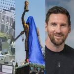 Lionel Messi Statue: 70 అడుగుల మెస్సీ విగ్రహం ఆవిష్కరణ, స్టేడియం ద‌గ్గ‌ర ఉద్రిక్త‌త..వాట‌ర్ బాటిల్స్ విసిరిన ఫ్యాన్స్‌