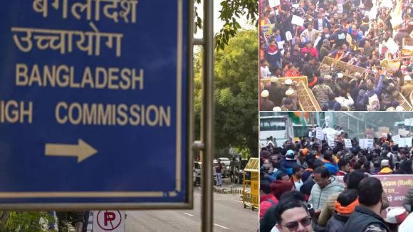 Bangladesh High Commission: బంగ్లాదేశ్‌లో ఘటనలు.. ఢిల్లీలో హైకమిషన్ ఆఫీసు వద్ద ఉద్రిక్తత, హిందూ సంఘాల నిరసనలు