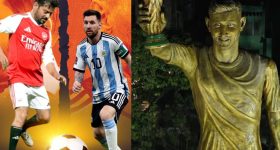 Messi Meets Revanth: మెస్సీతో సీఎం రేవంత్ ఫుట్ బాల్ మ్యాచ్ కు సర్వం సిద్ధం, 70 అడుగుల విగ్రహం