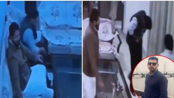 Viral Video: అంతా క్షణాల్లో.. సోఫా నుంచి లేచాడు, ఒక్కసారి పేలిన గన్..  వీడియో వైరల్