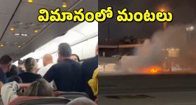 Airplane Catches Fire: టేకాఫ్ అవుతుండగా విమానంలో మంటలు.. ఫ్లైట్ లో 180 మంది ప్రయాణికులు