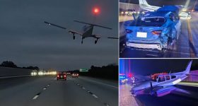 Flight Accident Video: హైవేపై కారు మీద ల్యాండైన విమానం.. విన్యాసం కాదు, ఘోర ప్రమాదం