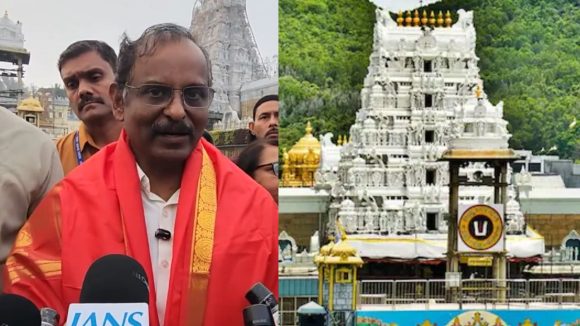 ISRO Chairman Narayanan: LMV-3 ప్రయోగం సక్సెస్ అవ్వాలని.. శ్రీవారిని దర్శించుకున్న ఇస్రో చైర్మన్ నారాయణన్