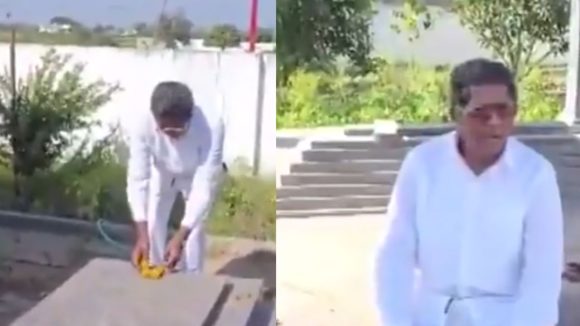 Jagtial News: బతికుండగానే రూ.12 లక్షలతో సమాధి నిర్మించుకున్న వ్యక్తి