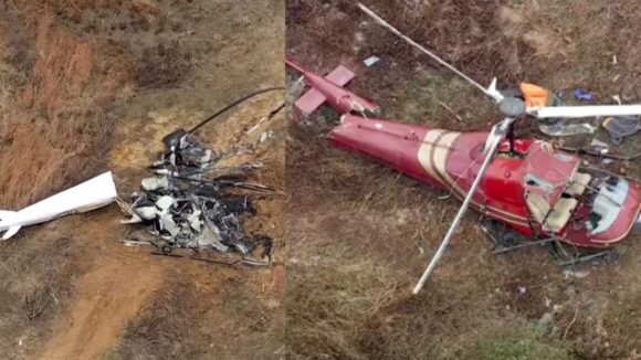 Helicopter Crash: అమెరికాలో రెండు హెలికాప్టర్లు ఢీ.. ఒక్కసారిగా చెలరేగిన మంటలు, ఒకరు మృతి